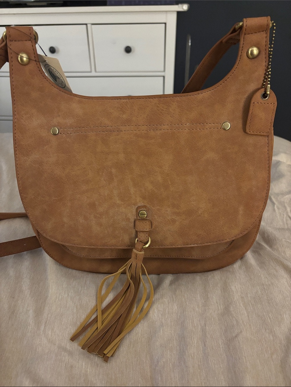 Clark’s Light Tan Tassel Crossbody